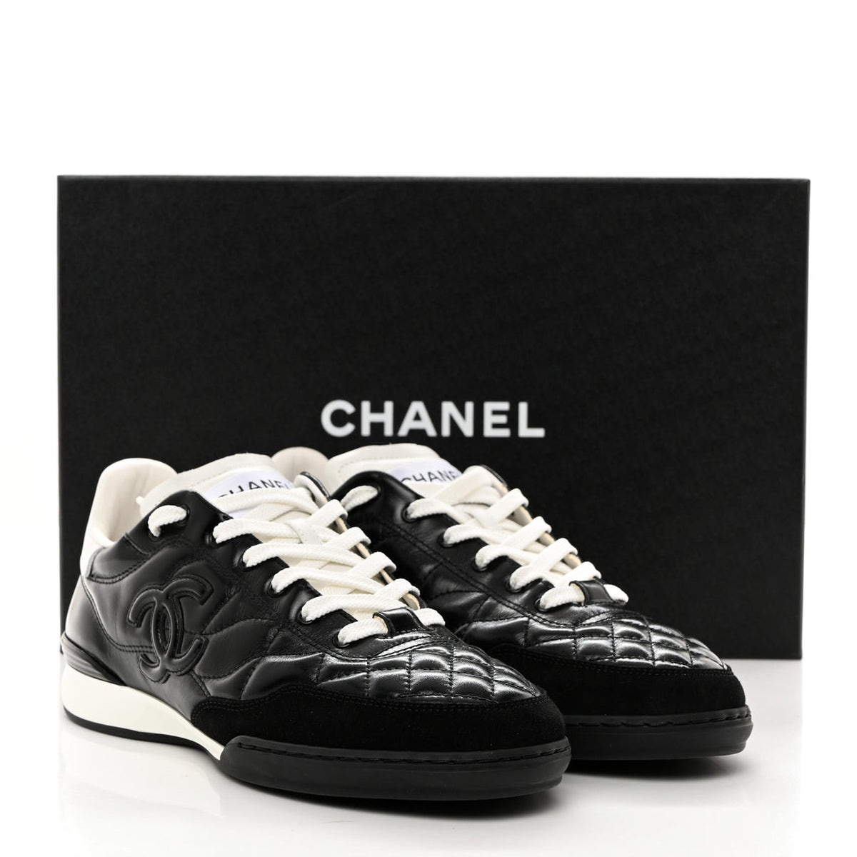Chanel quilted low top sneaker