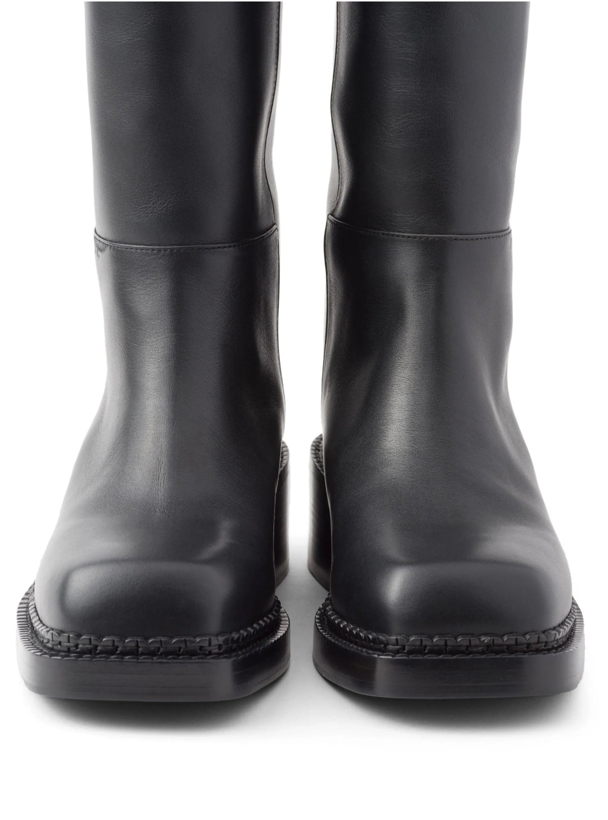 Prada knee high 55mm leather boots