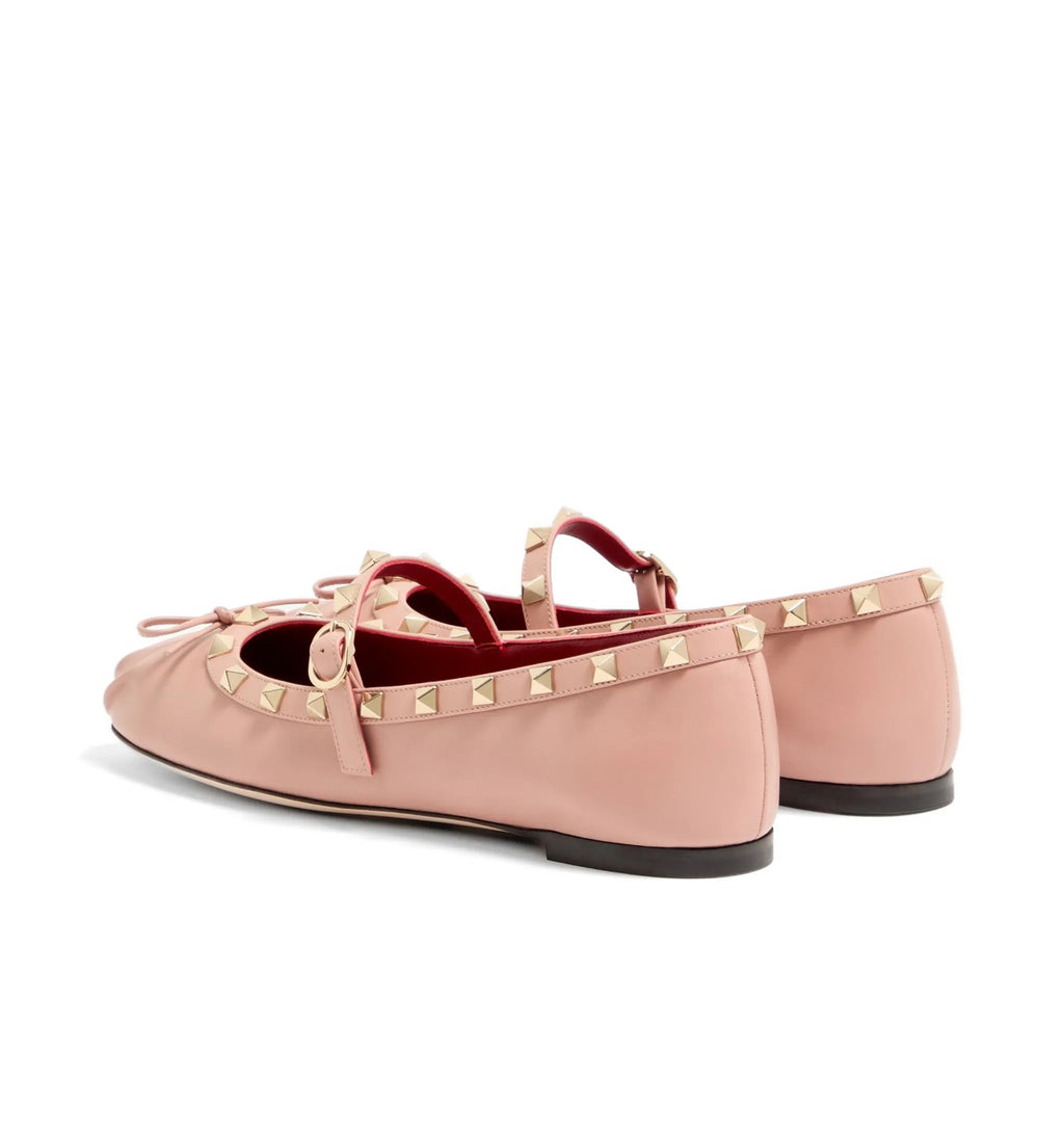 Valentino Mary Jane Rockstud ballerina in nappa