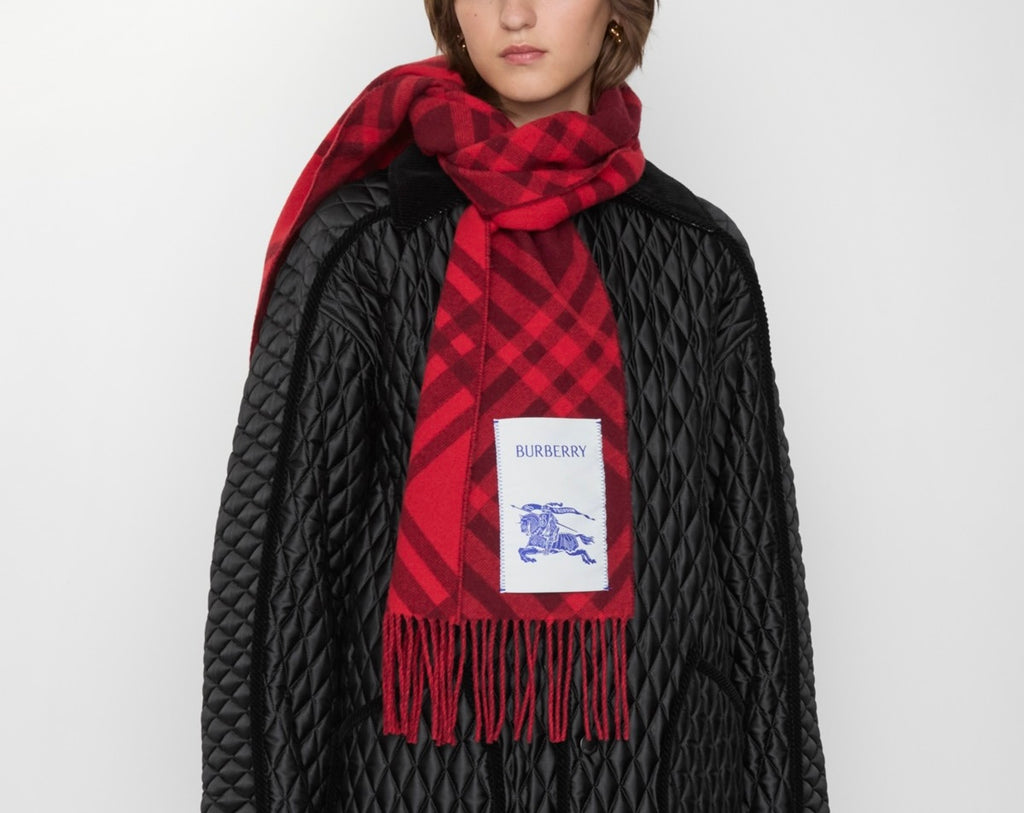 Burberry check cashmere scarf