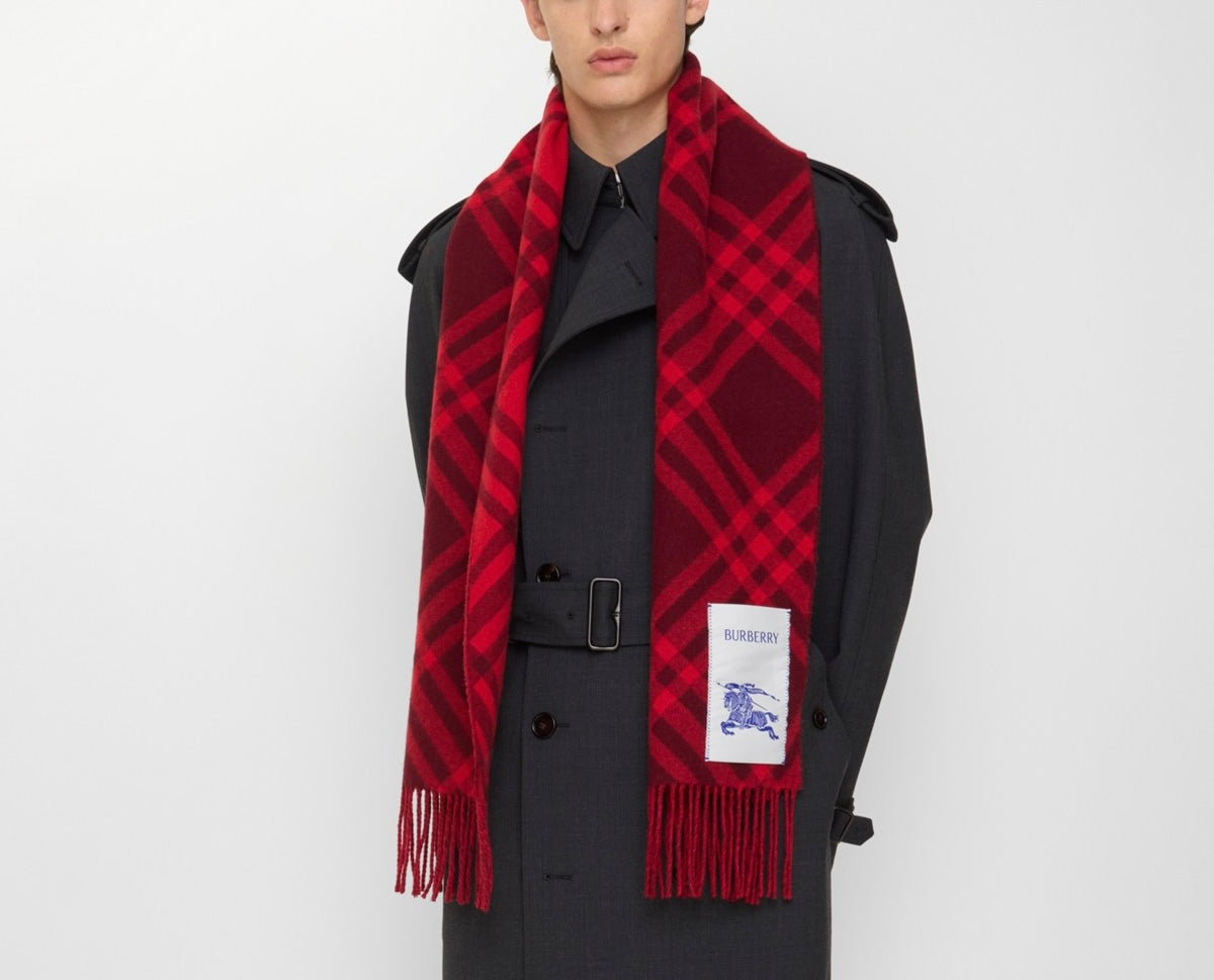 Burberry check cashmere scarf
