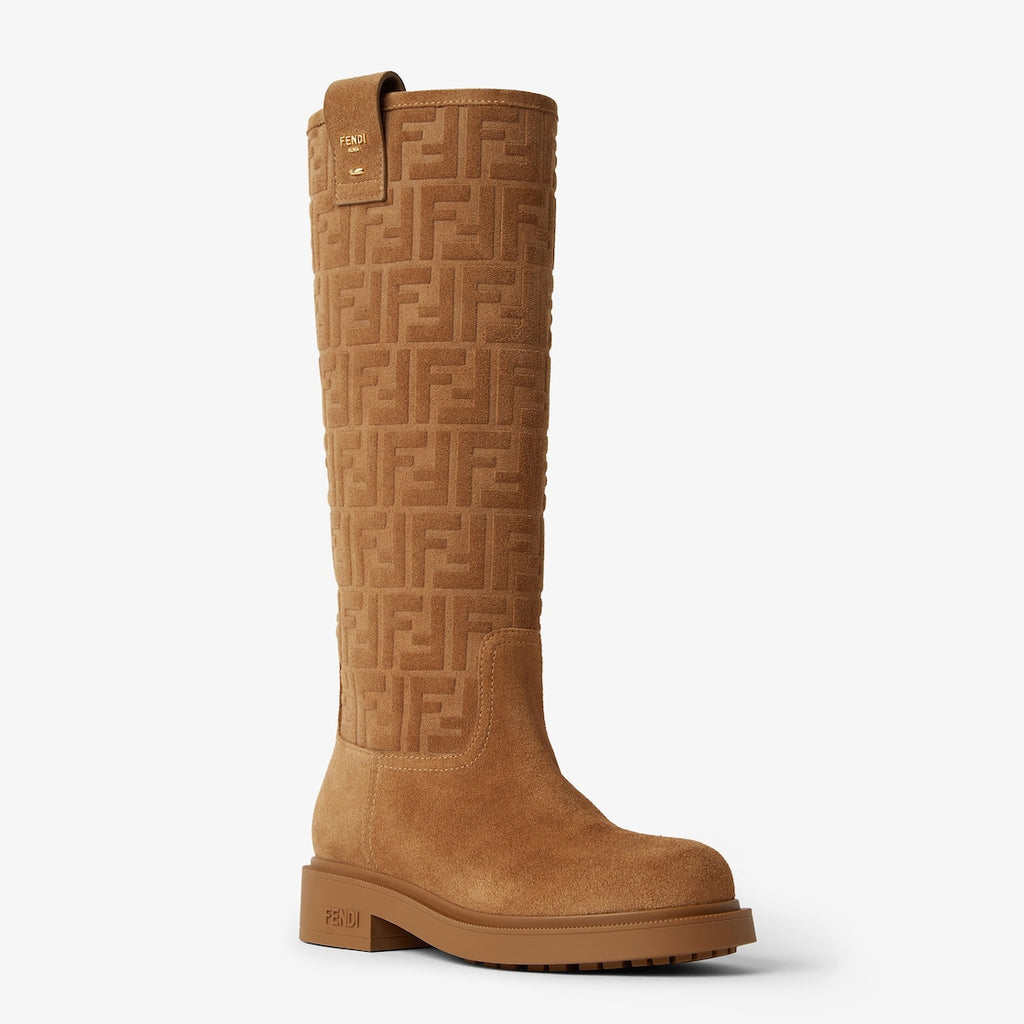 Fendi suede knee high boots
