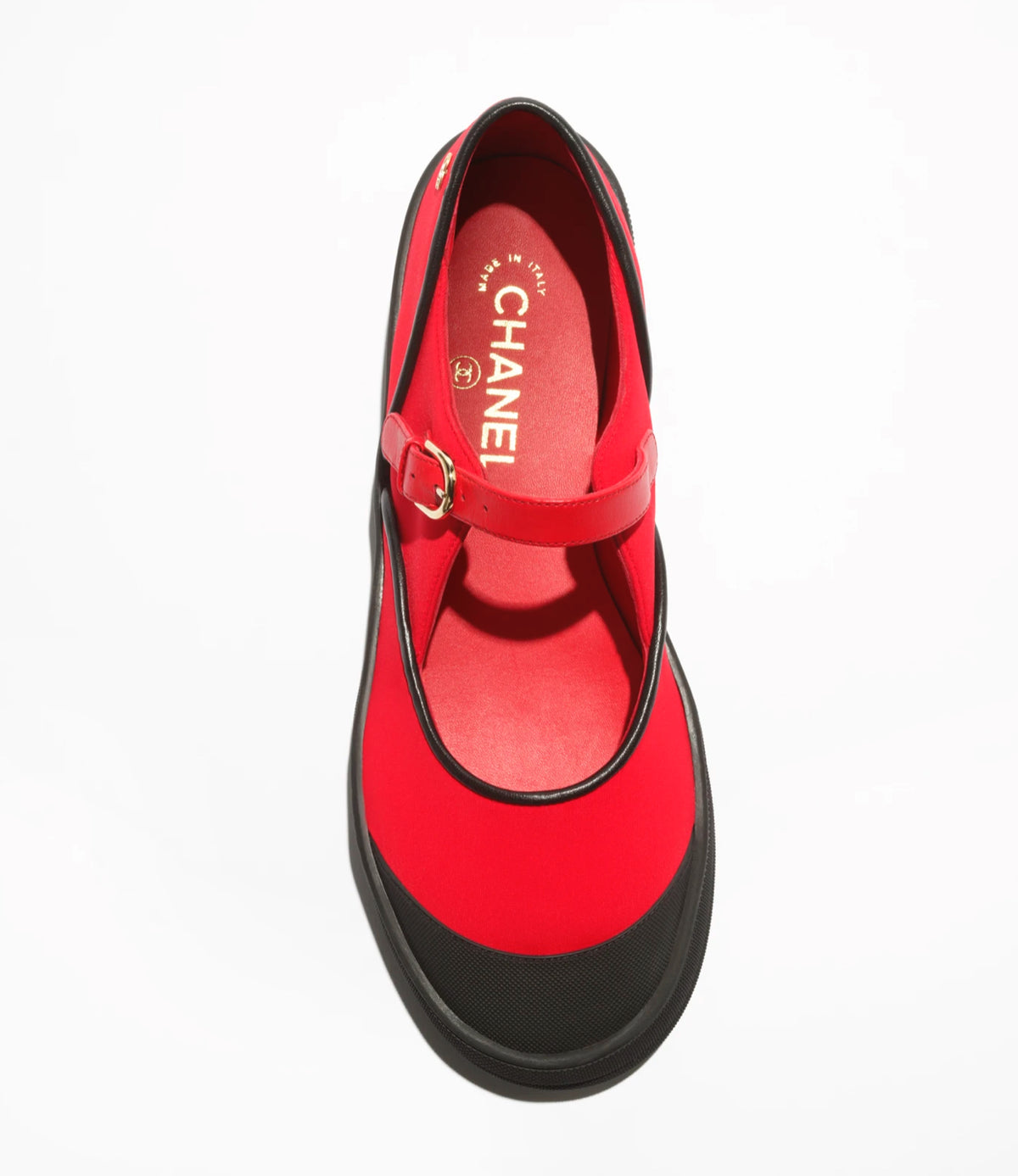 Chanel Coco beach Mary Jane flats