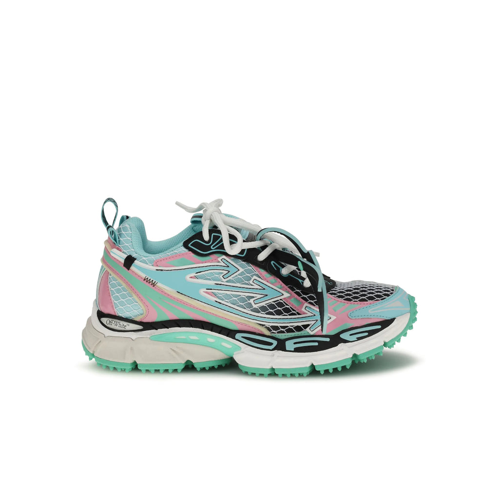 Off White Be Right Back fishnet sneakers