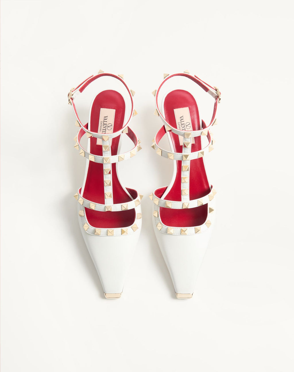 Valentino Rockstud court shoes in leather