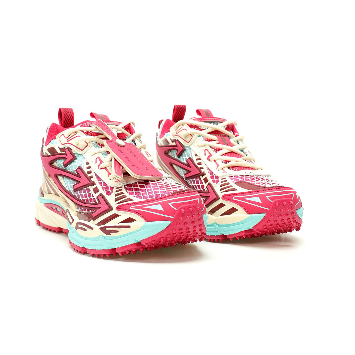 Off White Be Right Back fishnet sneaker