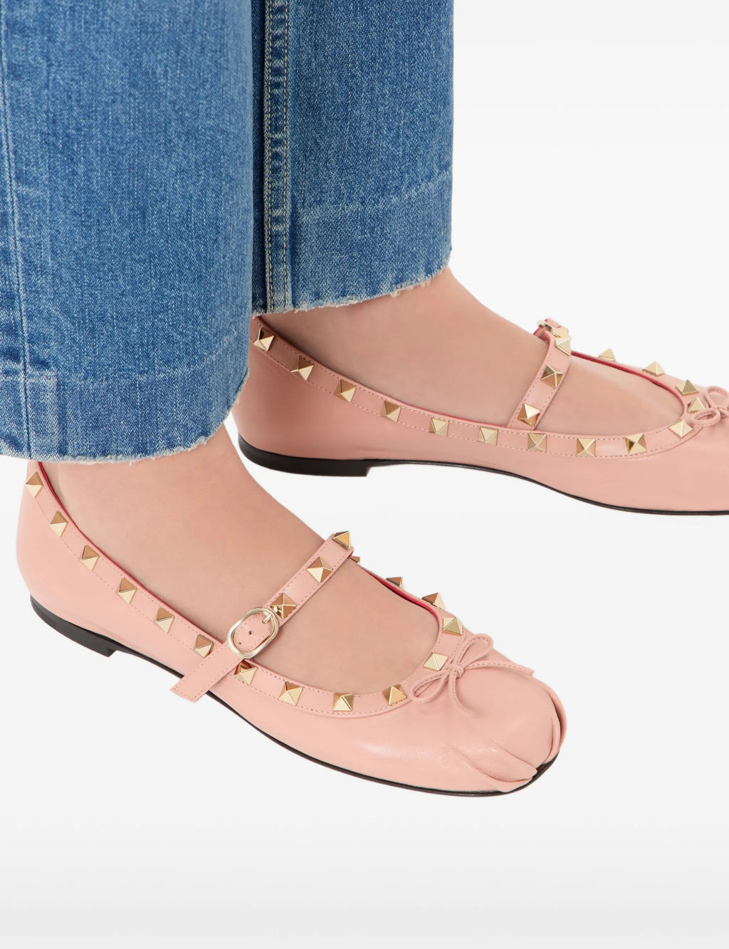 Valentino Mary Jane Rockstud ballerina in nappa