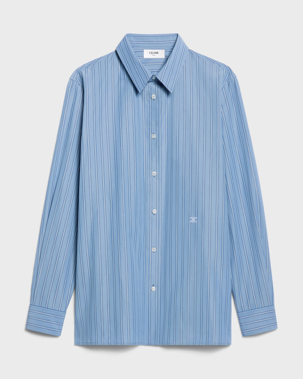 Celine classic shirt in striped cotton poplin