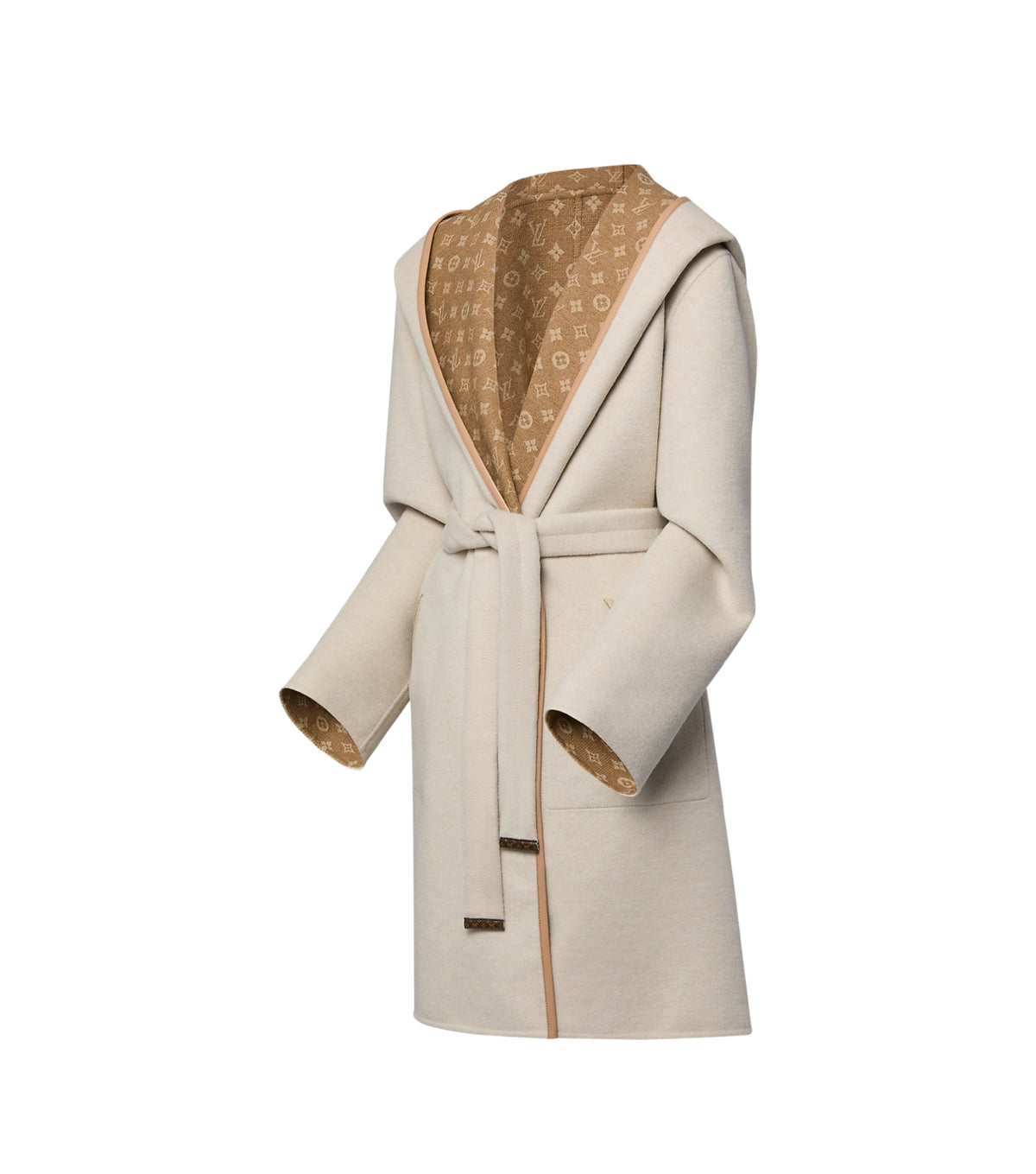 Louis Vuitton hooded wrap coat