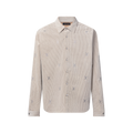 Louis Vuitton LV blason embellished long sleeved corduroy shirt