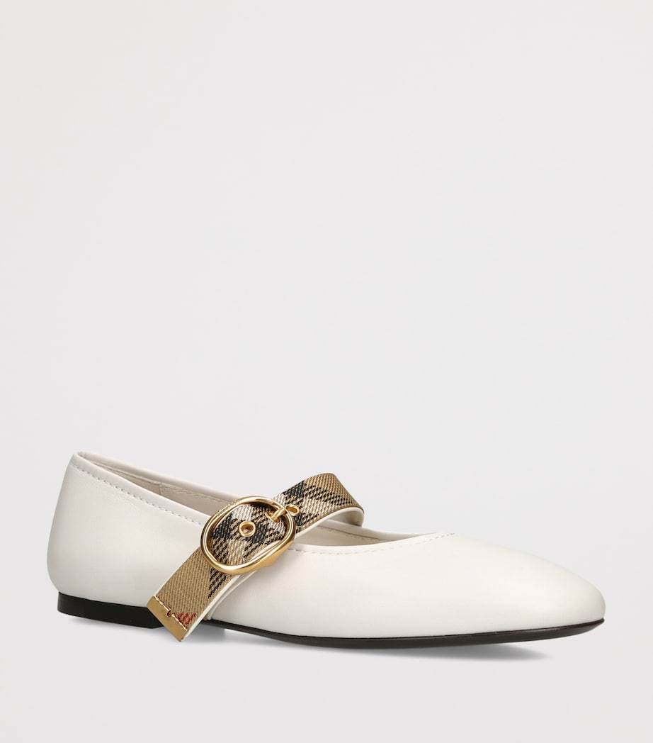 Burberry leather robin ballet flats