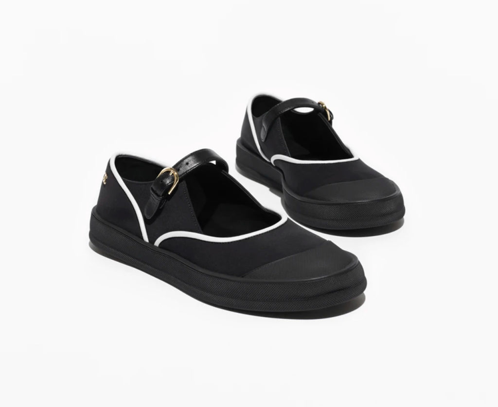 Chanel Coco beach Mary Jane flats