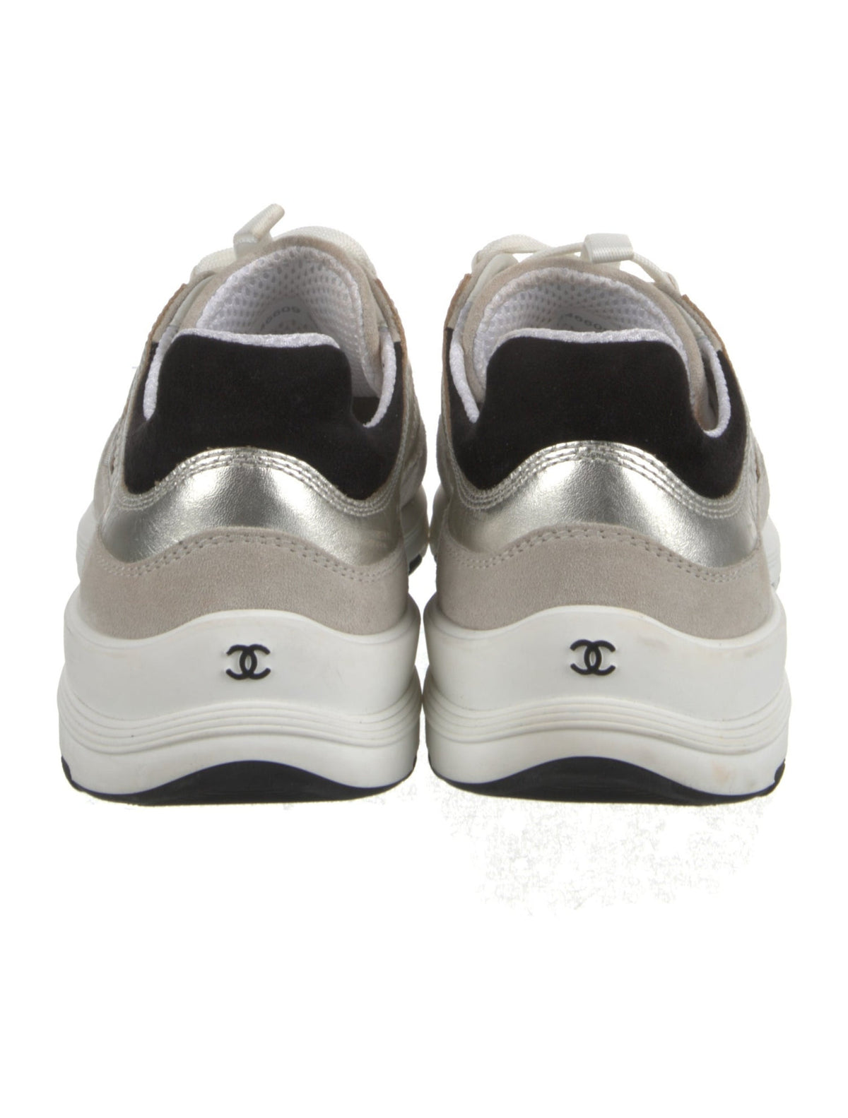 Chanel interlocking cc logo mesh athletic sneakers