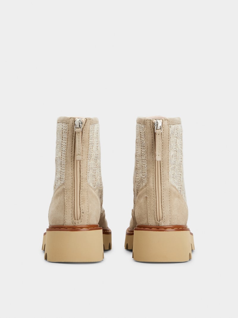 Roger Vivier Viv rangers truck booties in suede and knit