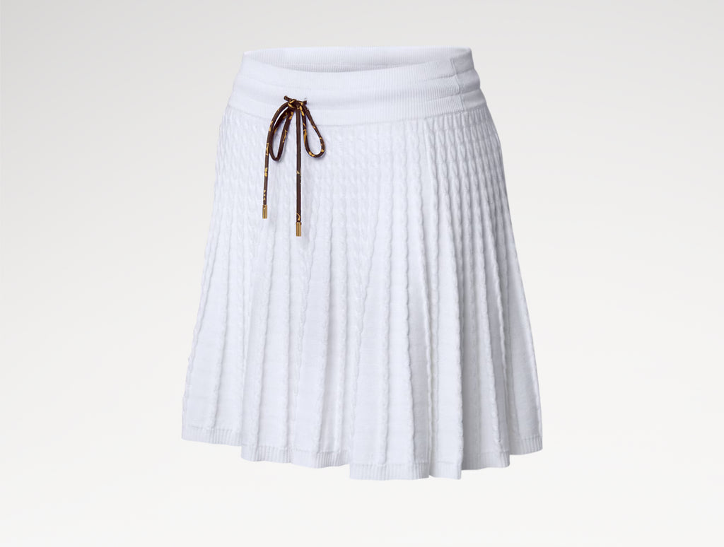 Louis Vuitton monogram drawstring knit skirt