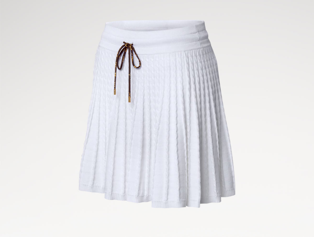 Louis Vuitton monogram drawstring knit skirt