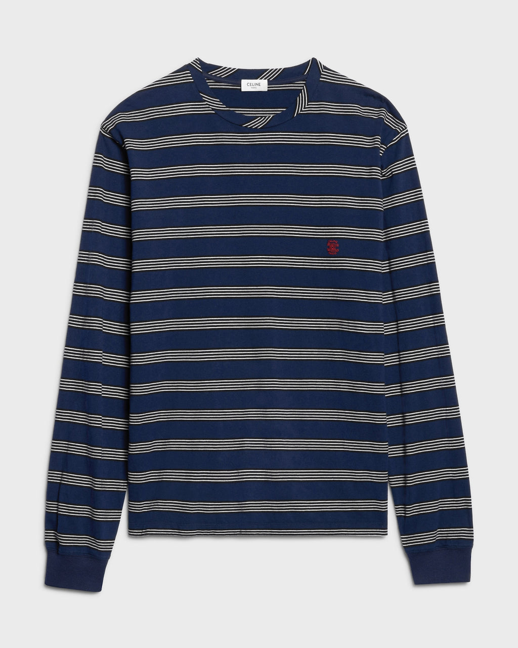 Celine long sleeved T-shirt in striped cotton jersey