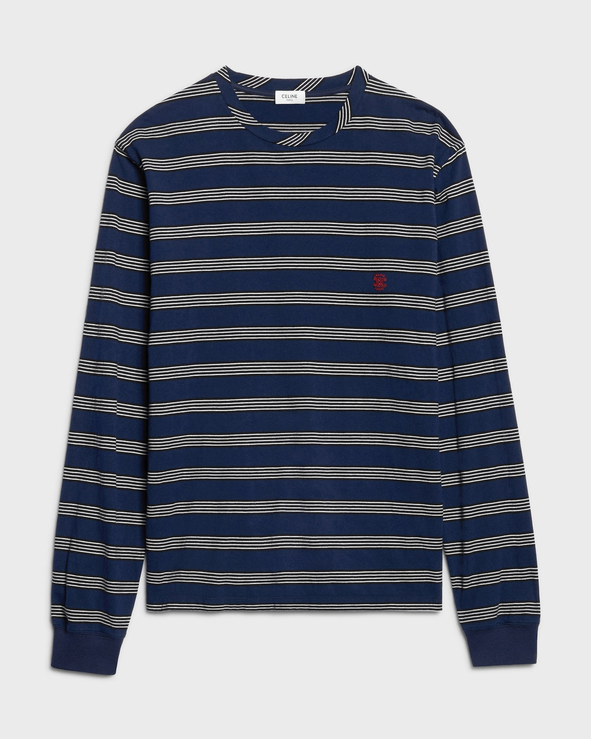Celine long sleeved T-shirt in striped cotton jersey