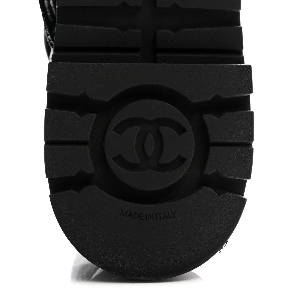 Chanel quilted combat boots