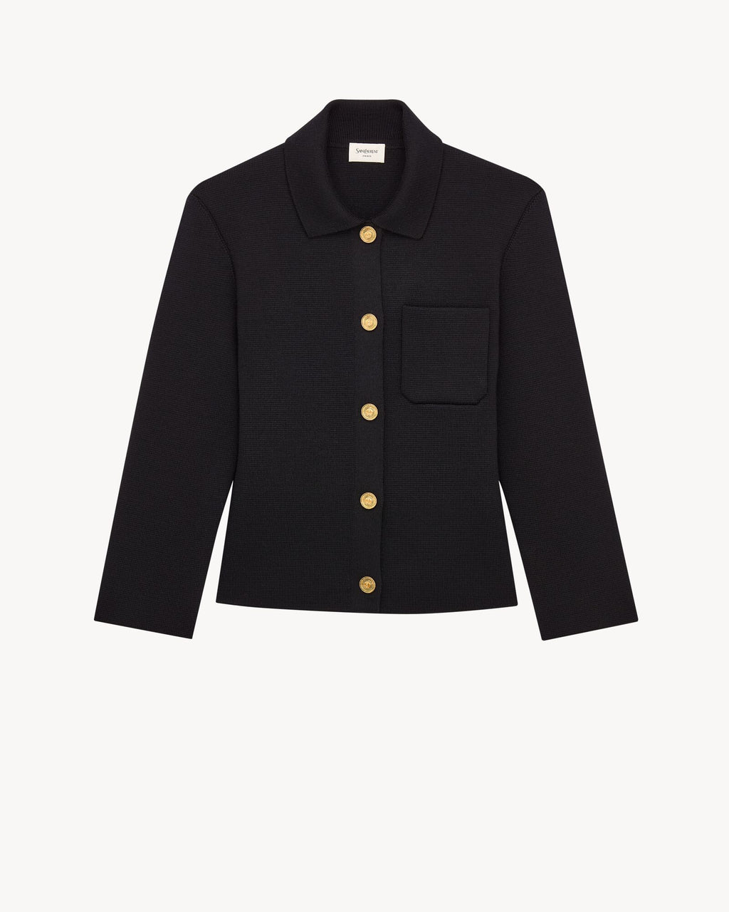 Elevate Your Wardrobe with the Saint Laurent Wool Polo Cardigan