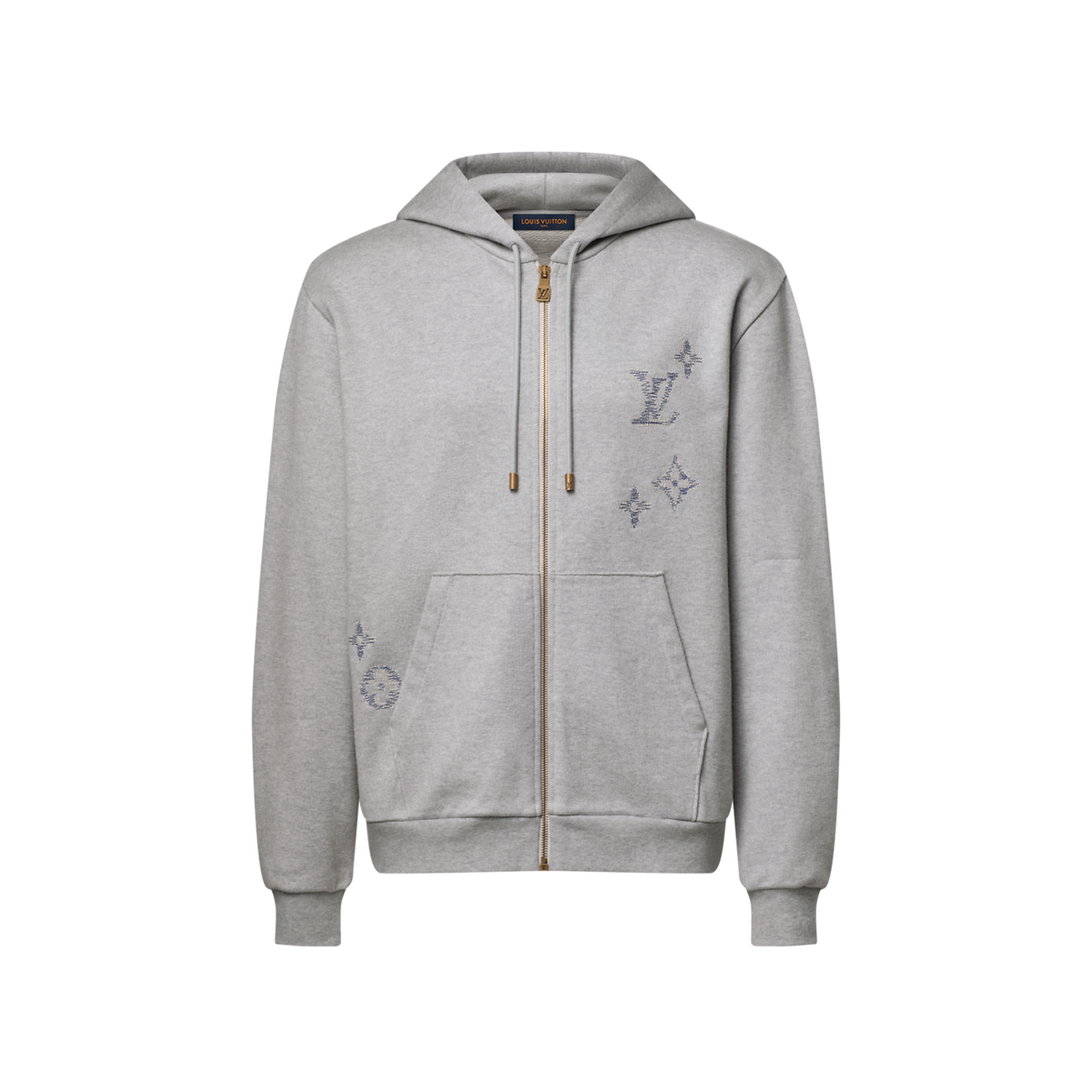 Louis Vuitton embroidered signature zipped hoodie