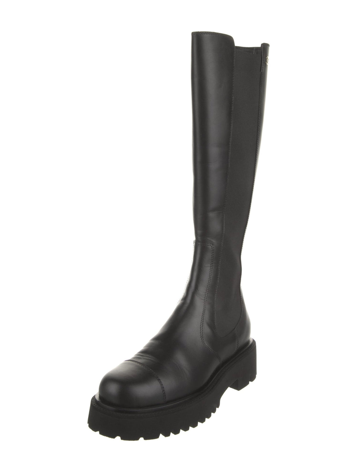 Chanel interlocking CC logo riding boots