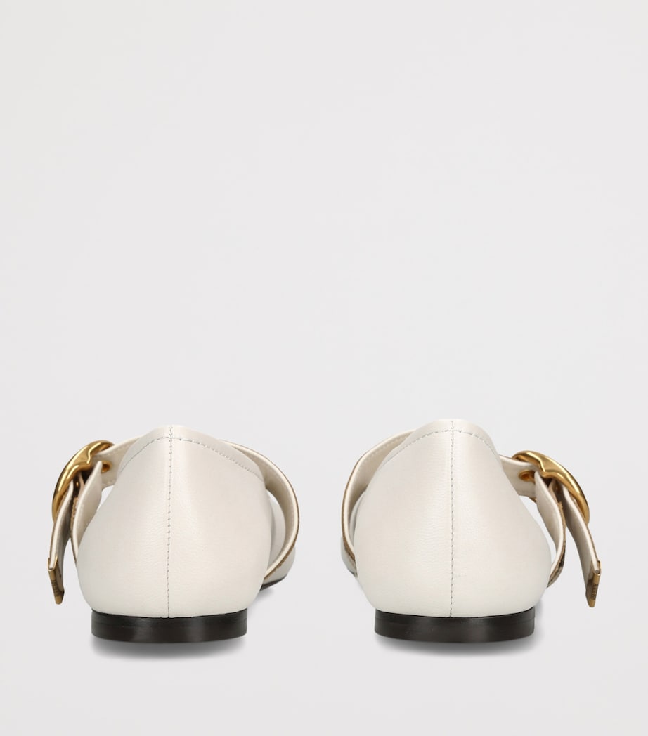 Burberry leather robin ballet flats