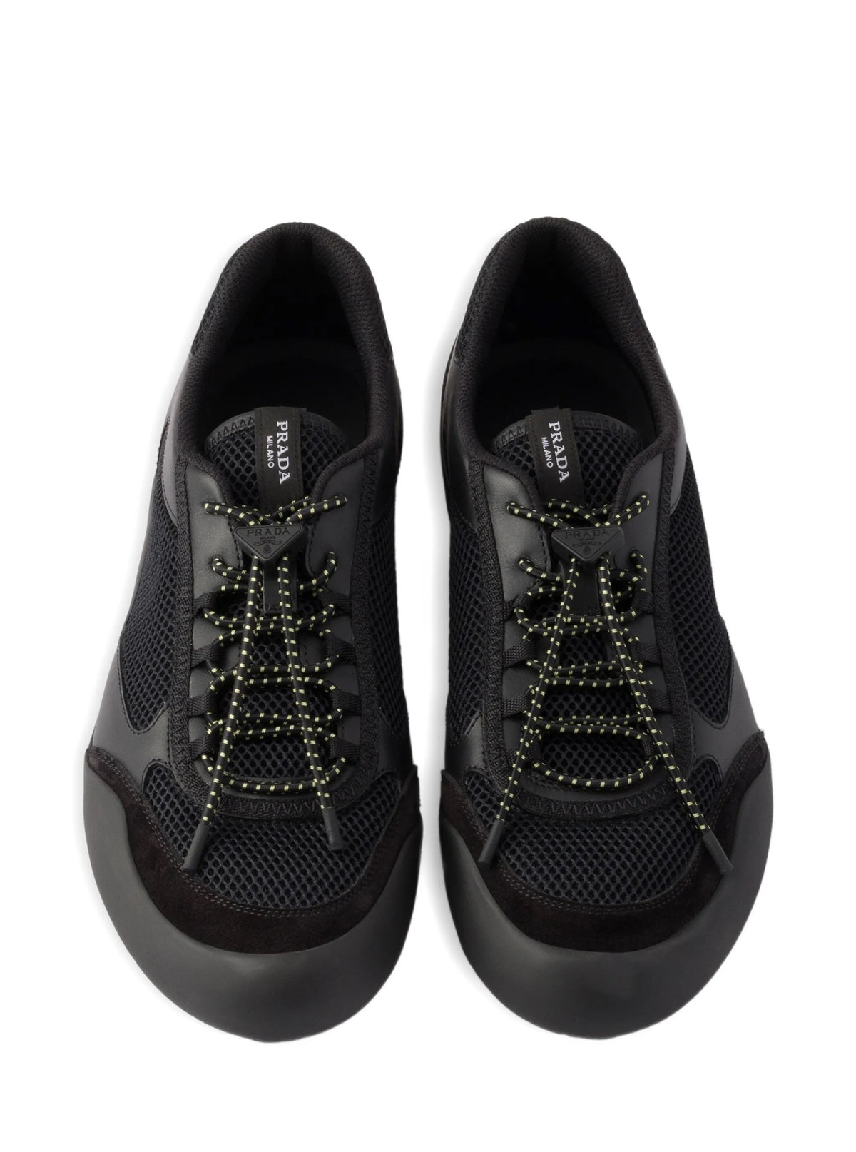 Prada Speedrock leather and mesh fabric sneakers
