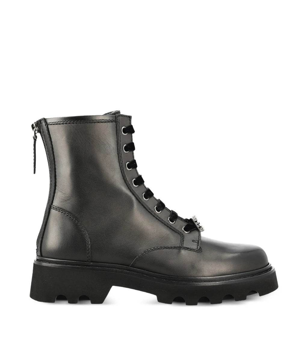 Roger Vivier crystal buckle zip detail boots