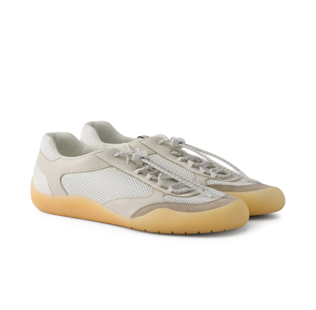 Prada speedrock leather and mesh fabric sneakers