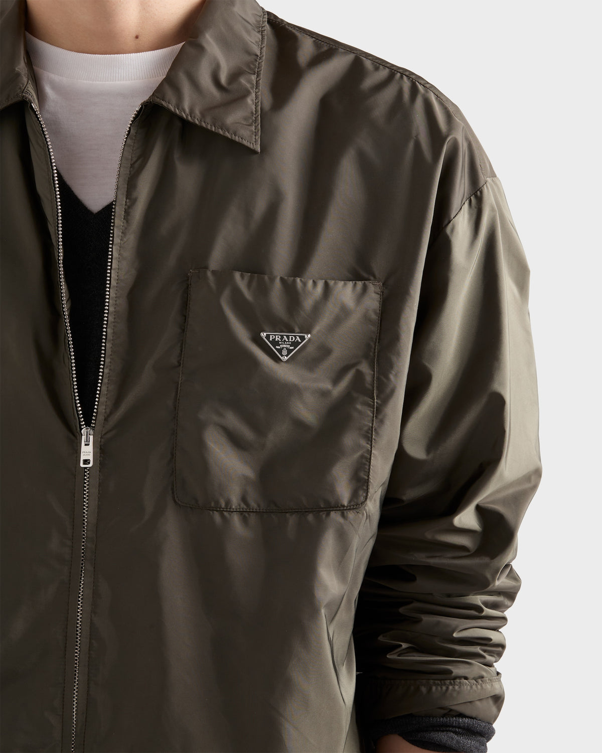 Prada re-nylon zipper shirt