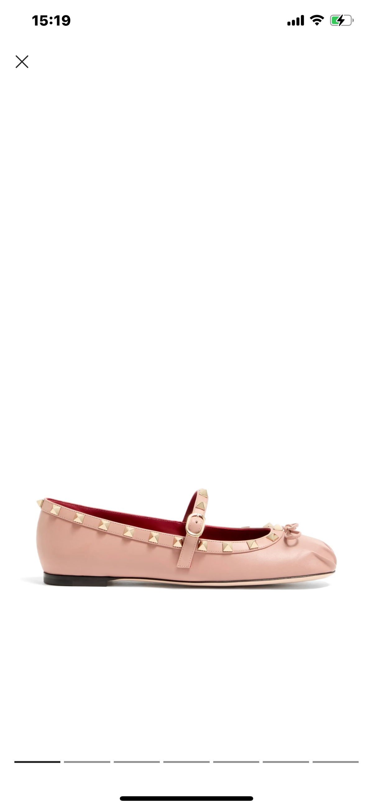 Valentino Mary Jane Rockstud ballerina in nappa