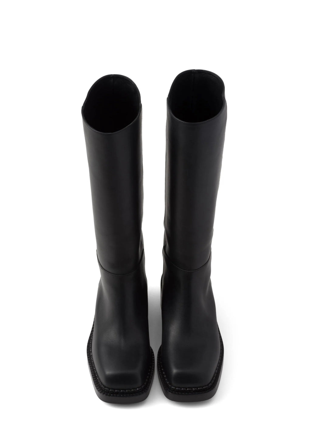 Prada knee high 55mm leather boots