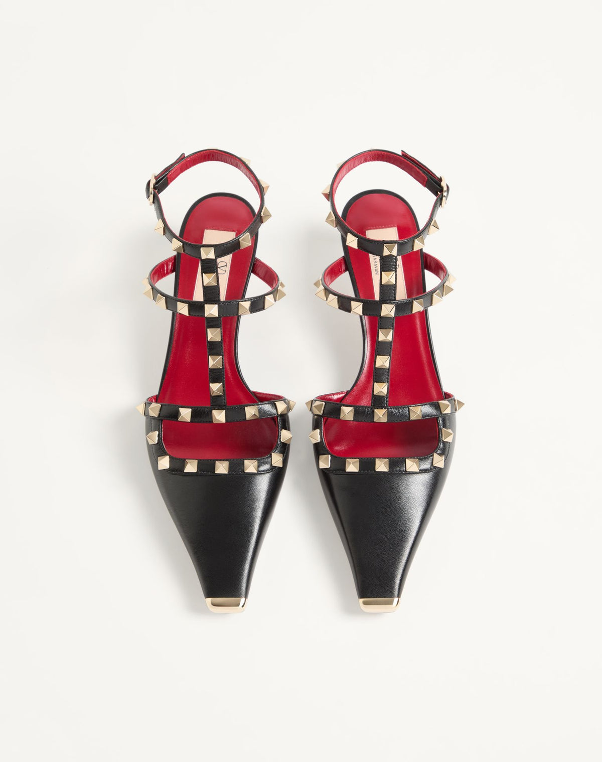 Valentino Rockstud court shoes in leather