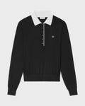 Celine polo sweater in fine cashmere silk