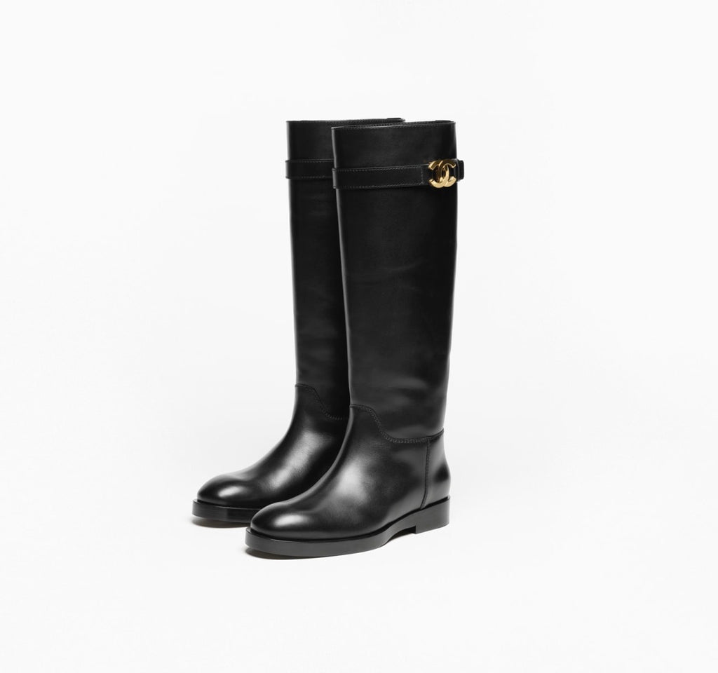 Chanel high boots in calfskin