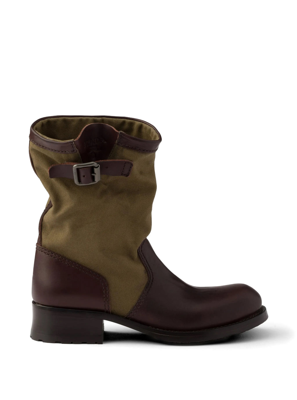 Prada leather and canvas boots