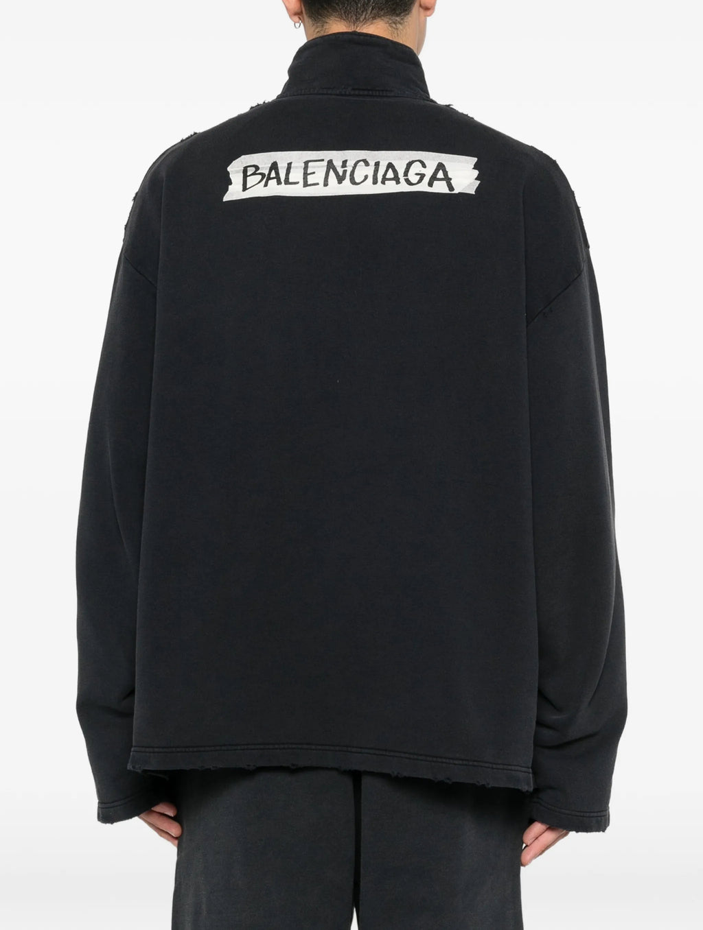 Balenciaga distressed zipped sweatshirt