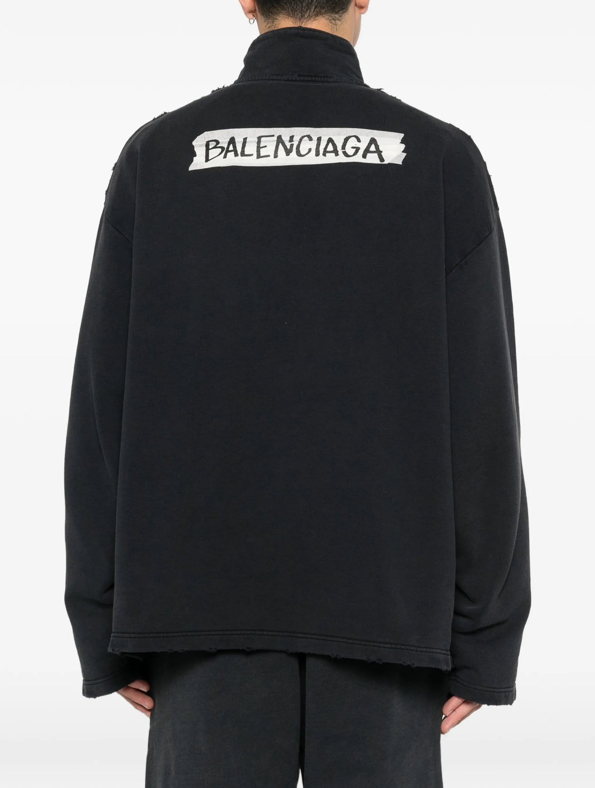 Balenciaga distressed zipped sweatshirt