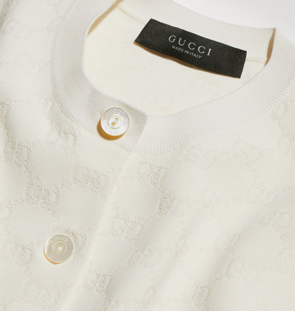 Gucci GG fine fabric jacquard cardigan
