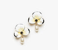 Chanel floral pendant earrings