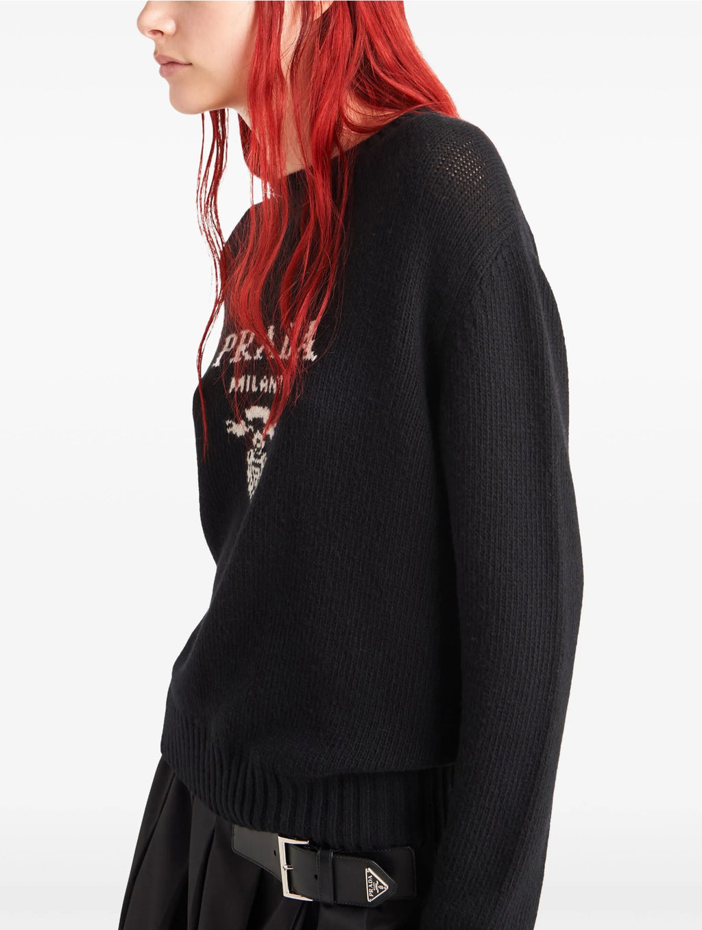 Prada logo crew neck sweater