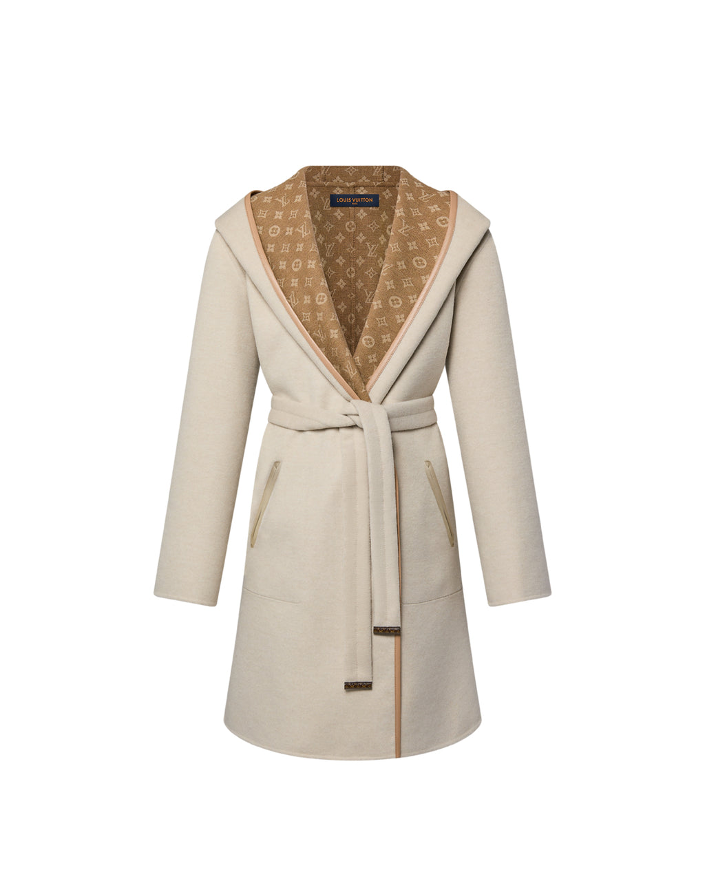 Louis Vuitton hooded wrap coat