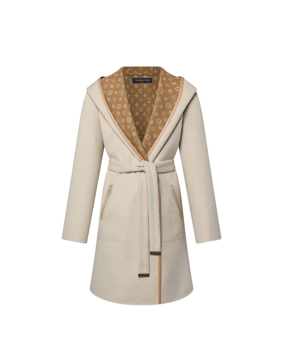 Louis Vuitton hooded wrap coat