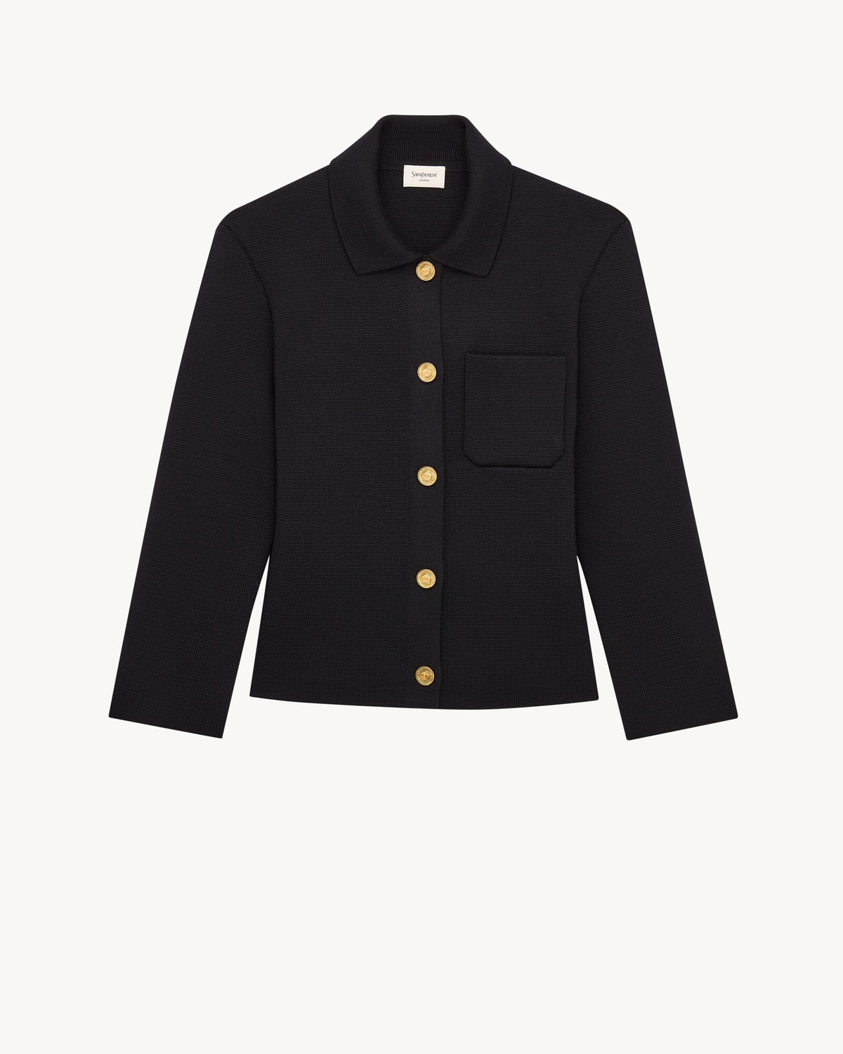 Saint Laurent polo cardigan in wool