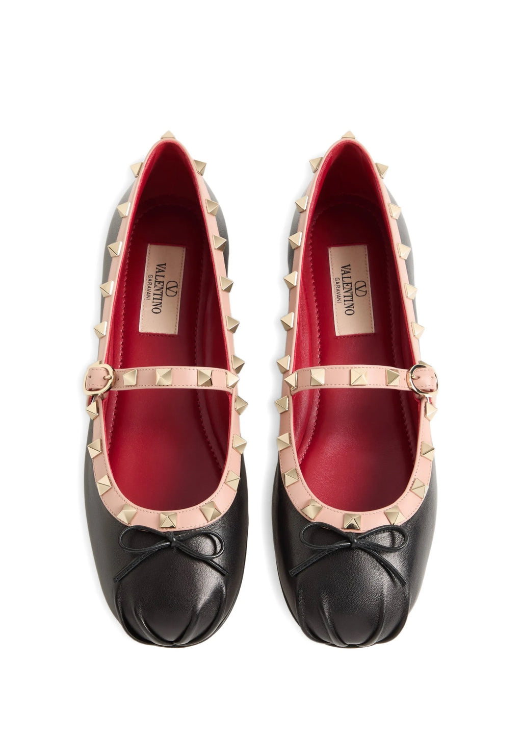 Valentino Mary Jane Rockstud ballerina in nappa