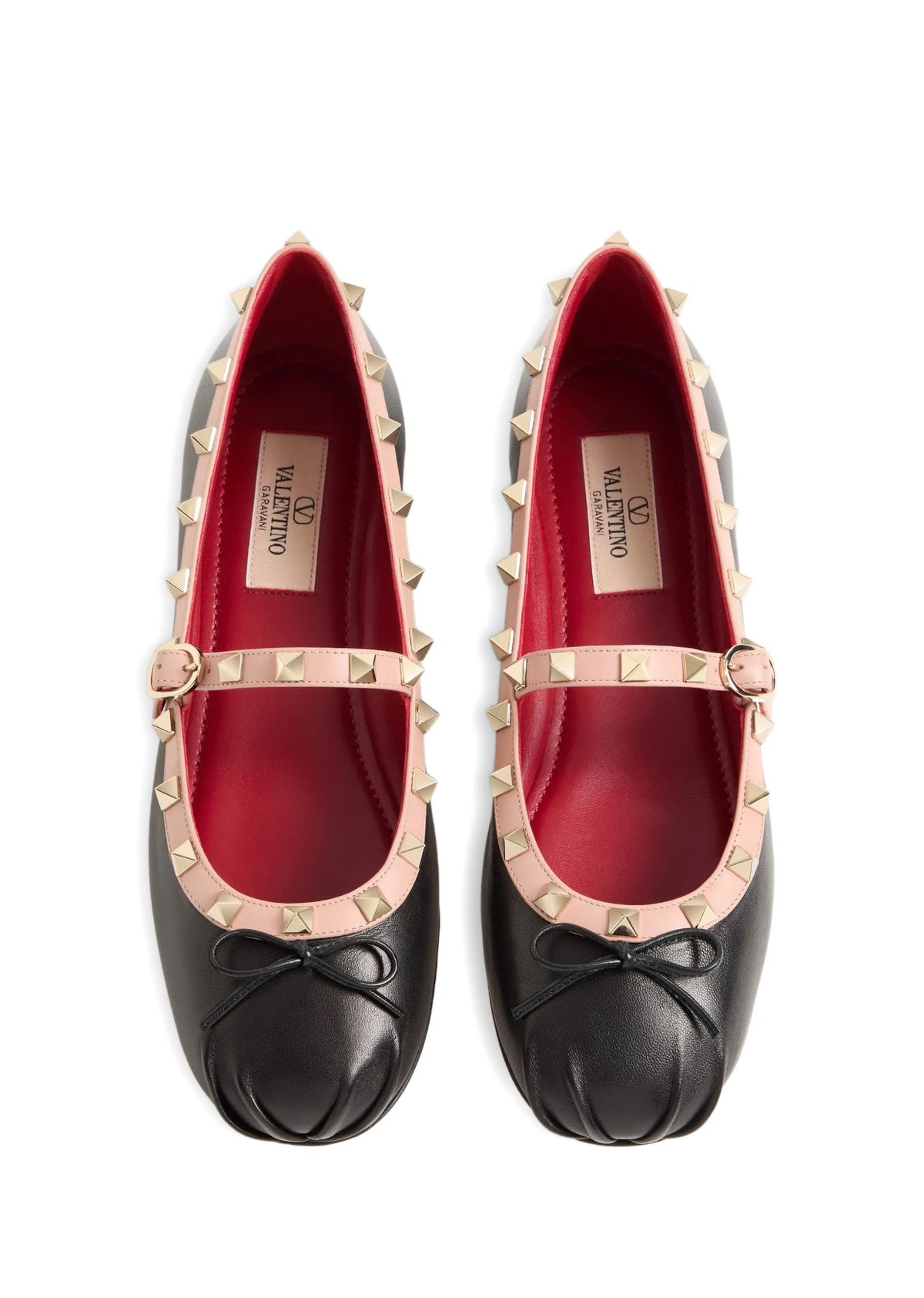 Valentino Mary Jane Rockstud ballerina in nappa