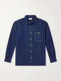 Celine long embroidered denim overshirt