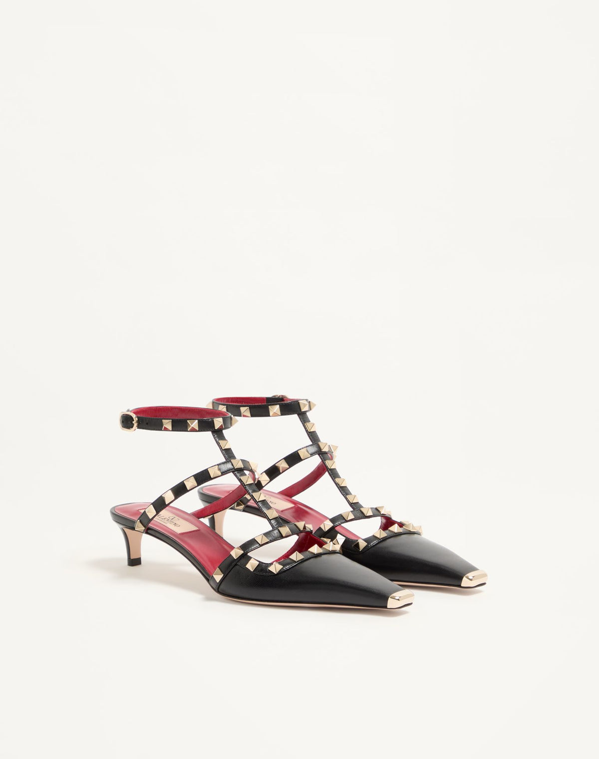 Valentino Rockstud court shoes in leather