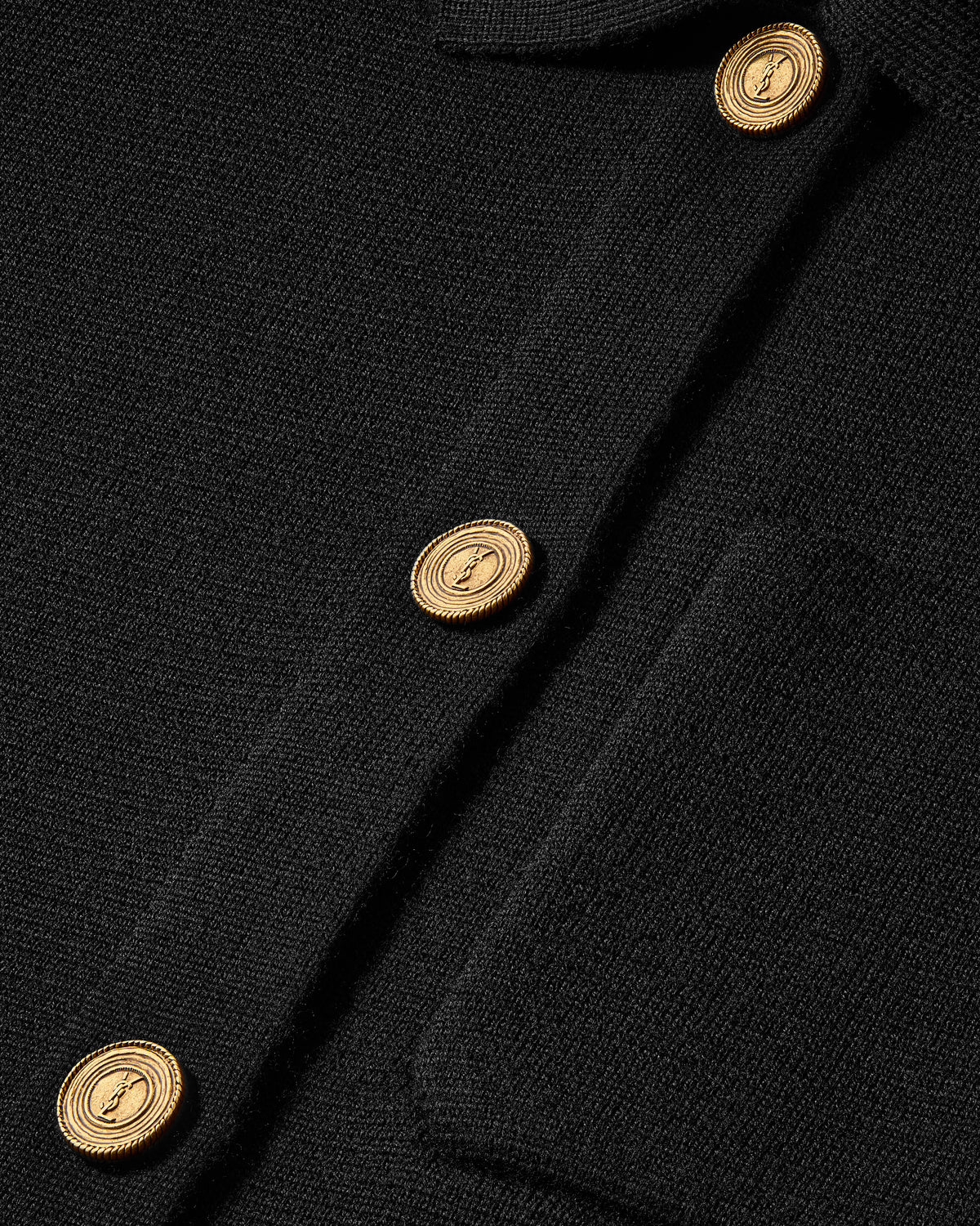 Saint Laurent polo cardigan in wool